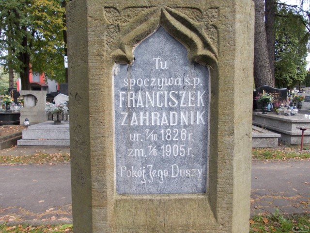 Franciszek ZAHRADNIK 1826 Andrychów - Grobonet - Wyszukiwarka osób pochowanych