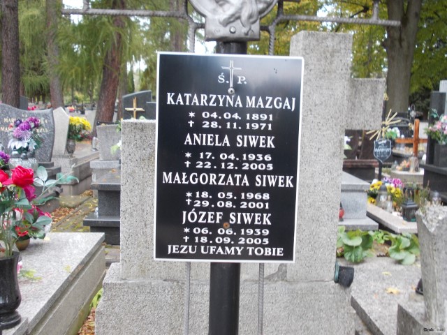 Katarzyna MAZGAJ 1891 Andrychów - Grobonet - Wyszukiwarka osób pochowanych