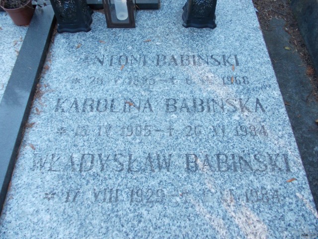 Antoni BABIŃSKI 1893 Andrychów - Grobonet - Wyszukiwarka osób pochowanych