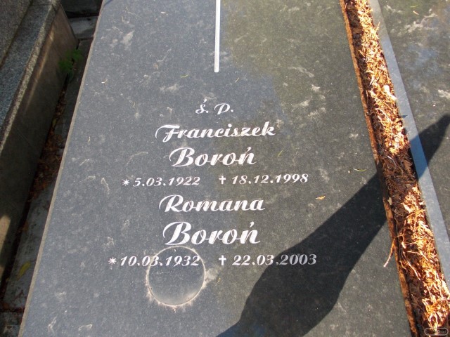 Franciszek BOROŃ 1922 Andrychów - Grobonet - Wyszukiwarka osób pochowanych