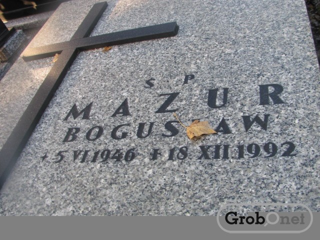 Bogusław MAZUR 1946 Andrychów - Grobonet - Wyszukiwarka osób pochowanych