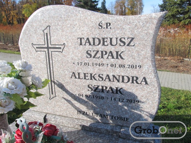 Aleksandra SZPAK 1950 Andrychów - Grobonet - Wyszukiwarka osób pochowanych