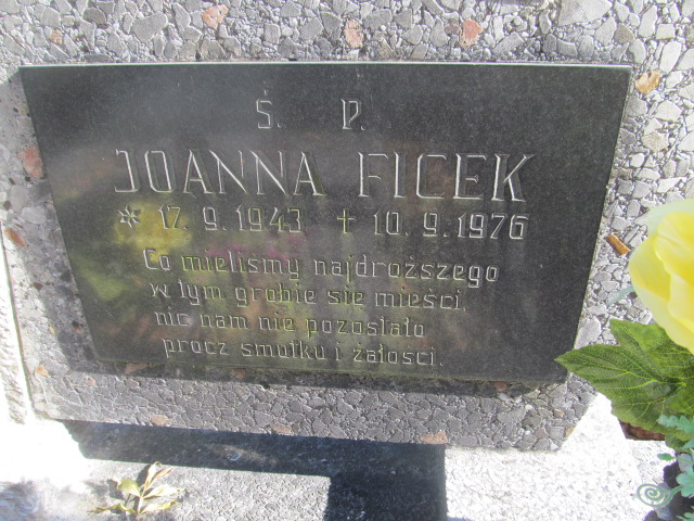 Joanna FICEK 1943 Andrychów - Grobonet - Wyszukiwarka osób pochowanych