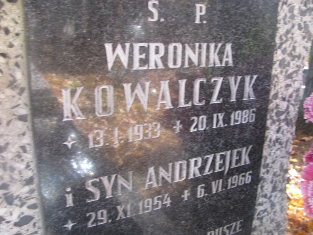 Andrzej KOWALCZYK 1954 Andrychów - Grobonet - Wyszukiwarka osób pochowanych