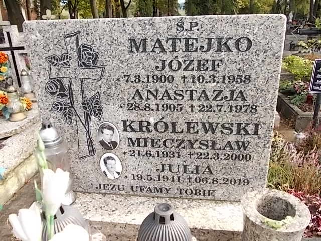 Mieczysław KRÓLEWSKI 1931 Andrychów - Grobonet - Wyszukiwarka osób pochowanych